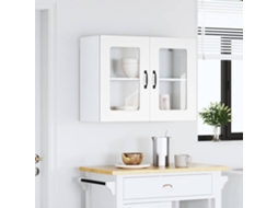 Vidaxl Armário De Parede De Cozinha Porta Vidro Kalmar Branca