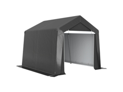 Tenda Garagem Impermeável 3x3m Porta Enrolar Ventilação Cinza VELTRIX