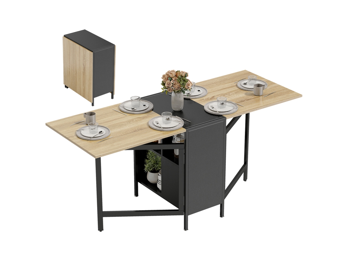 Mesa BTFORUS em Madeira, ideal para sala de estar, cor preta com design moderno, 60x75 cm