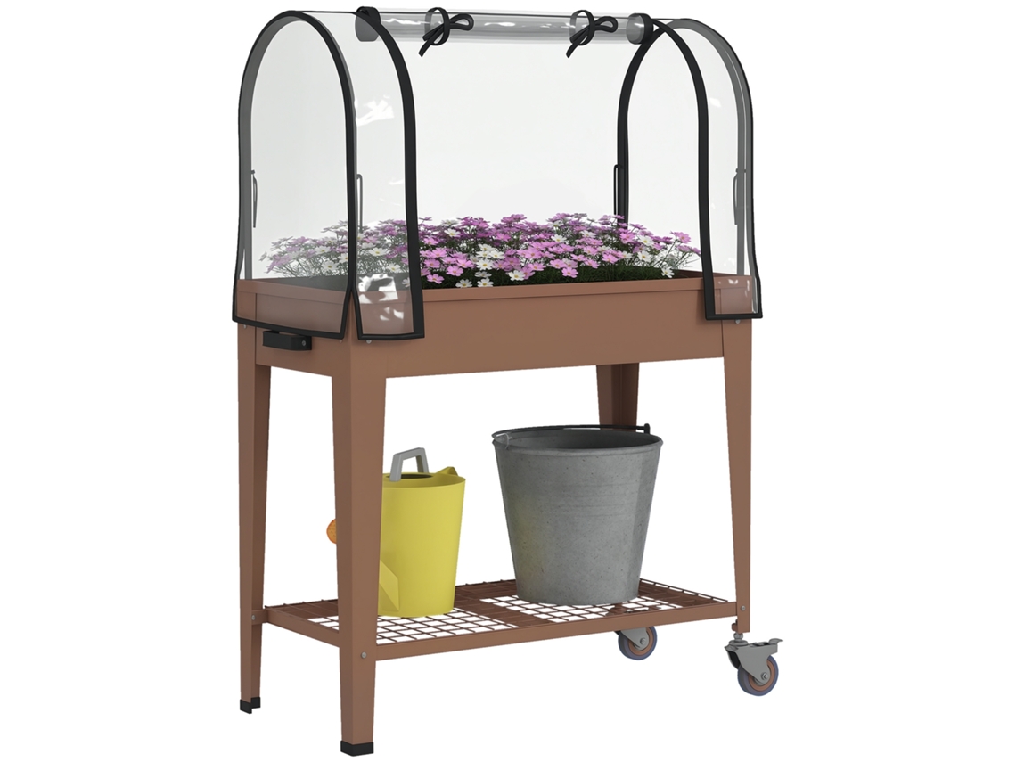 Mesa de centro redonda, 70cm, cinza BTFORUS