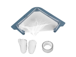 2 Conjuntos Filtro Triangular Holder Estable Con 100 Bolsas Colador De Fregadero Azul