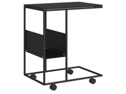 Side Table, Side Tables Vidaxl Preto Madeira Processada (n/a)