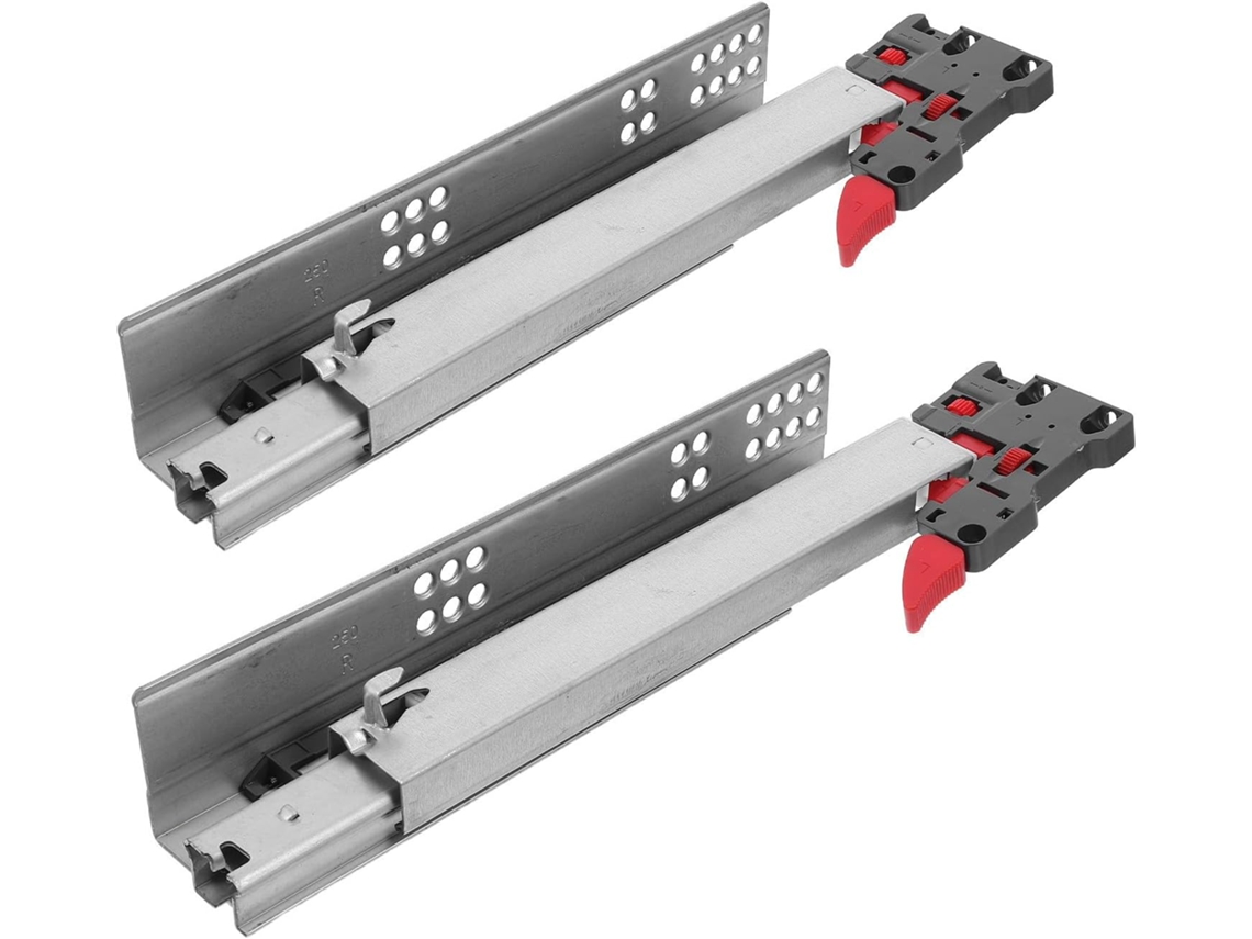 Corrediças De Madeira Ocultas Toyvian 1 Polegada Com Fechamento Suave, Trilhos De Aço Laminado A Frio Reforçados Para