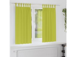 Vidaxl Cortinas Blackout Com Argolas 2 Unid. Verde 175 X 140 Cm