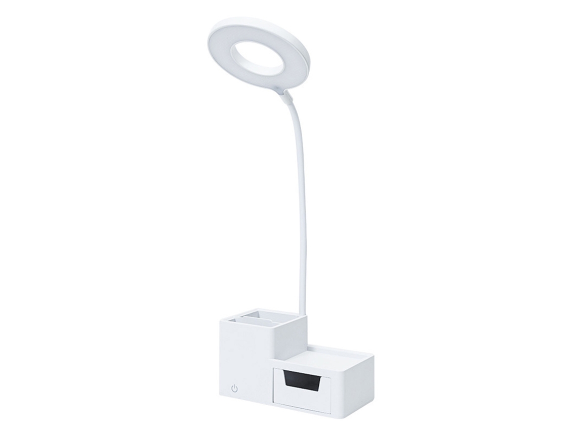 2026 lâmpada de Escritório Led com Portaminas e Gaveta de Armazenamento para Leitura no Quarto, Versão com Cabo