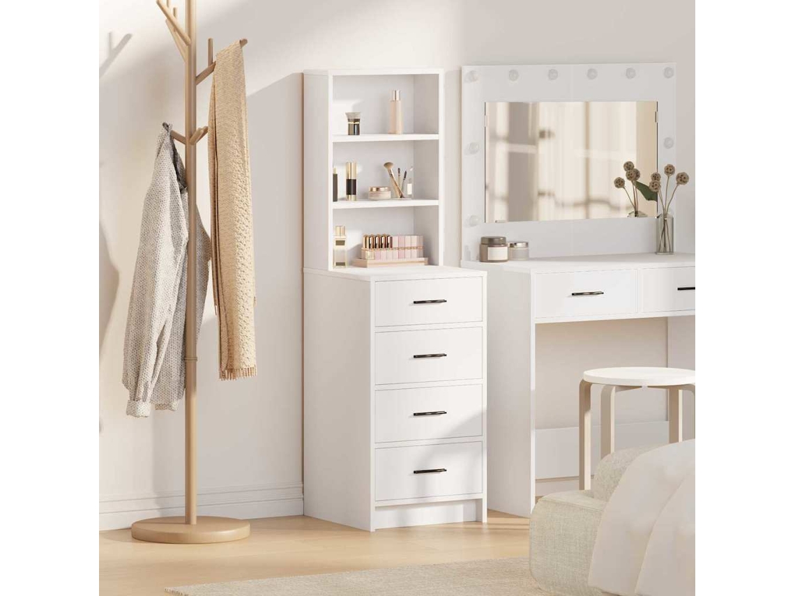Vidaxl Buffê Branco 40 X 41 X 135 Cm Derivados De Madeira
