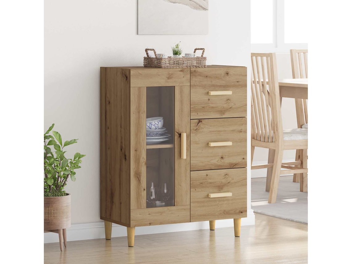 Vidaxl Buffet Carvalho Artesanal 69,5 X 34 X 90 Cm