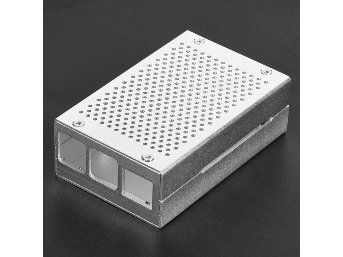 Capa De Alumínio Proteção Raspberry Pi 4 Prata