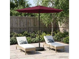 Vidaxl Parasol De Jardim Com Base 270 X 270 Cm Poliéster Retangular