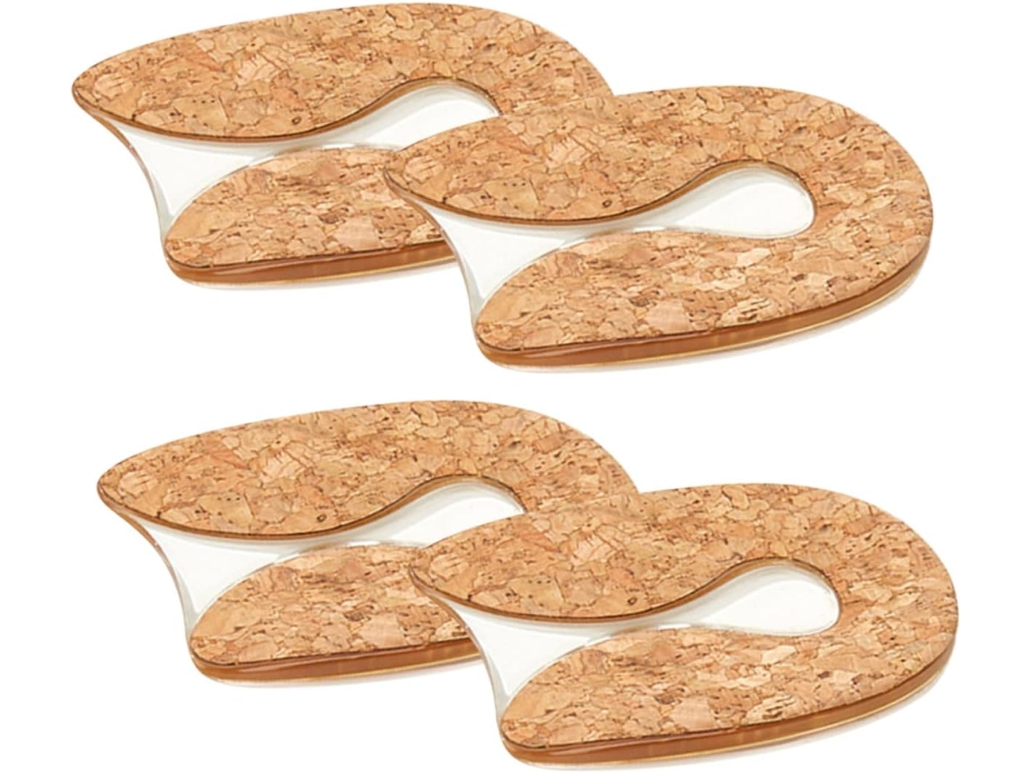 2 Pares De Palmilhas Silicone Transparente Com Absorção Impacto Para Calcanhares, Almofadas Reutilizáveis Para Tênis