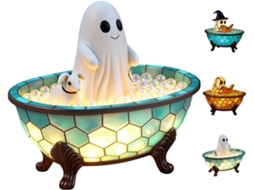 Lâmpada De Banho Fantasma Halloween, Luminária Noturna Fofa Para
