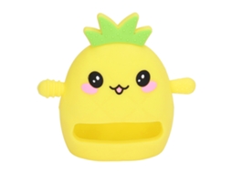 Primerox chupeta Mão Bebê em Silicone Amarelo Fruta para Aliviar Gengivas e Desenvolvimento Sensorial