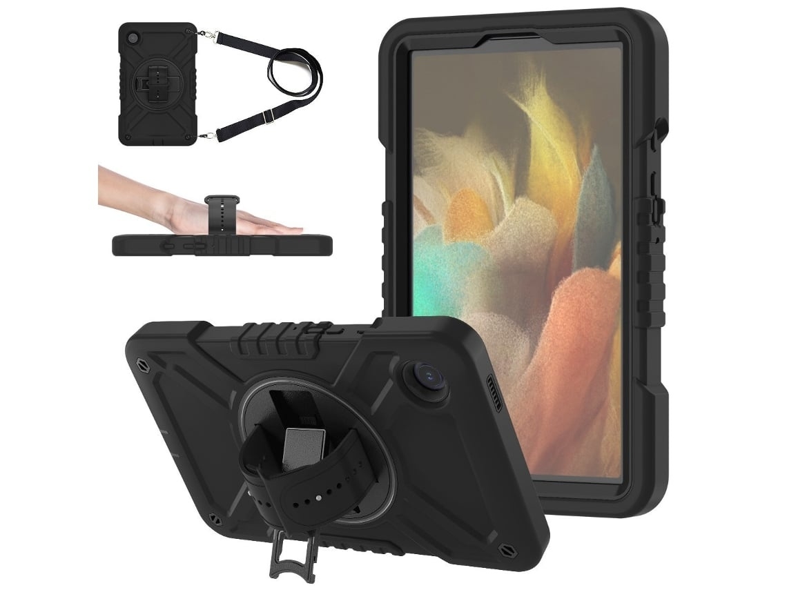 Capa Para Tablet Lurelia, Compatível Com Samsung Galaxy Tab A9 Plus X210/x216 Com Alça De Ombro Preta, Pc, Suporte Giratório, Proteção Antiquedas