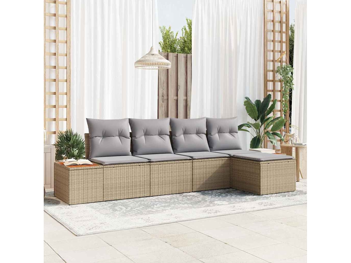 Vidaxl Conjunto De Sofá De Jardim 6 Unid. 5-número De Lugares
