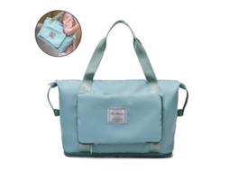 Bolsa De Viagem Grande De Nylon Expandível Mochila De Bagagem Tote Impermeável Leve Para Esportes E Viagens Verde