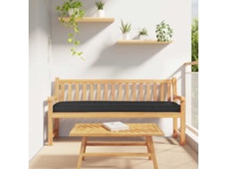Vidaxl Travesseiro De Palete Preto 200 X 40 X 8 Cm Tecido Oxford