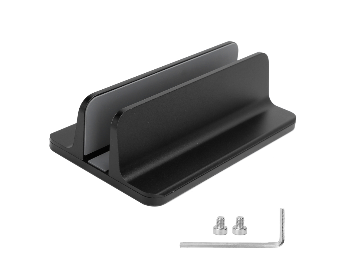 Suporte Para Notebook (ajustável Vertical Simples) Suporte De Armazenamento Vertical Simples De Ligação De Alumínio Ajustável Preto