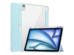 Capa Compatível Com Ipad Air 11 , Transparente, Em Couro Pu, Função De Ativação/desativação Automática E Suporte Para Caneta Tuotuo (2024)