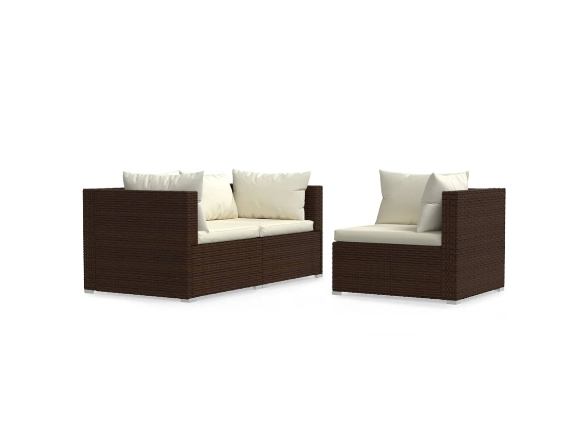 Garden Lounge Set, Garden Lounge Sets Vidaxl Marrom Rattan / Vime (n/a)