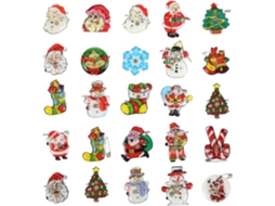 25 Broches De Natal Iluminados, Distintivos De Led Para Festas De Natal, Pins Para Roupas