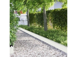 Vidaxl Delimitadores De Relvado 10 Unid. 103 X 0,05 X 22 Cm Aço Branco