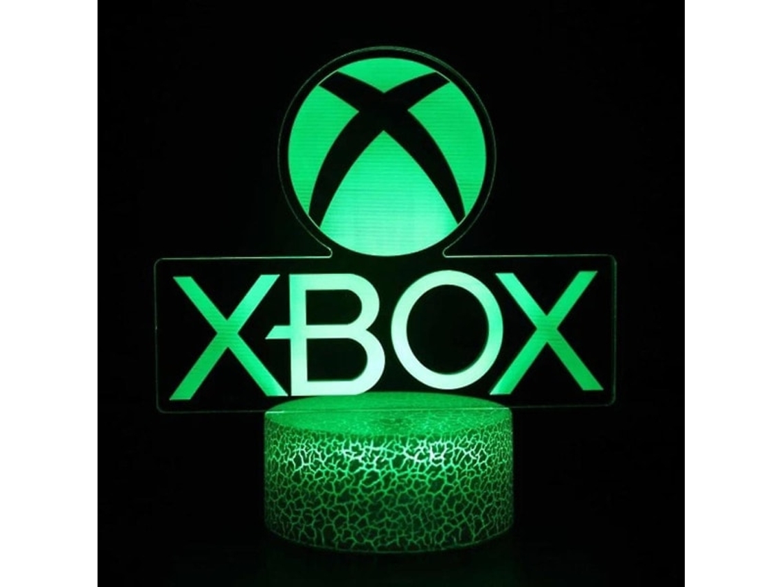 Iluminação De Mesa Para Sala Jogos Xbox, Decoração De Mesa, Luz Noturna 3d, Ícone Do Console De Jogos, Luzes Com Sensor Para Crianças, Azul Marinho