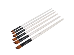 6 Pincéis De Nylon Com Cabo Curto, Resistentes, Confortáveis, Fáceis De Limpar E Reutilizar, Úteis Para Arte E Pintura