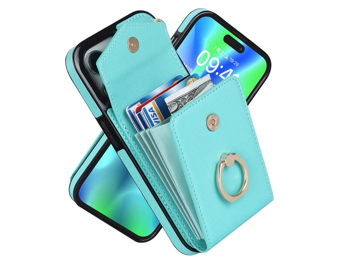 Capa Para Celular Samsung/capa De Couro/fivela De Anelverde Menta - A54