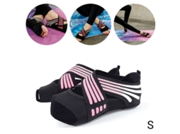 Calcetas de Yoga para Mulheres, Cinco Dedos, Sapatos de Pilates, Fitness, com Cintas Cruzadas, Antiderrapantes, para Interior S/MARCA