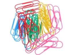 Clips de papel metálicos Kallory, pacote com 100 unidades de capacidade extra grande, design simples e uso versátil.