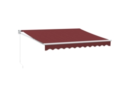 Retractable Awning, Retractable Awnings Vidaxl Vermelho Alumínio (3 X 2.5 M)