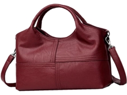 Bolsa Feminina Vintage, Grande Capacidade, Bolsa De Ombro Multifuncional, Elegante Em Couro Macio.
