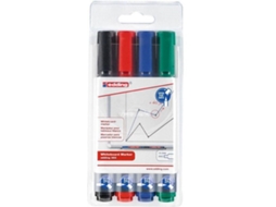 Conjunto de 4 Marcadores para Quadro Branco EDDING 360 (Multicor - Ponta de 1.5 - 3.0 mm)