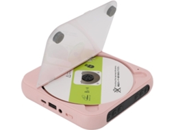 Leitor De Cd Portátil Jectse, Bluetooth 5 3, Bateria Recarregável De 2000mah, Alto Falantes Estéreo Duplos, Tela Lcd