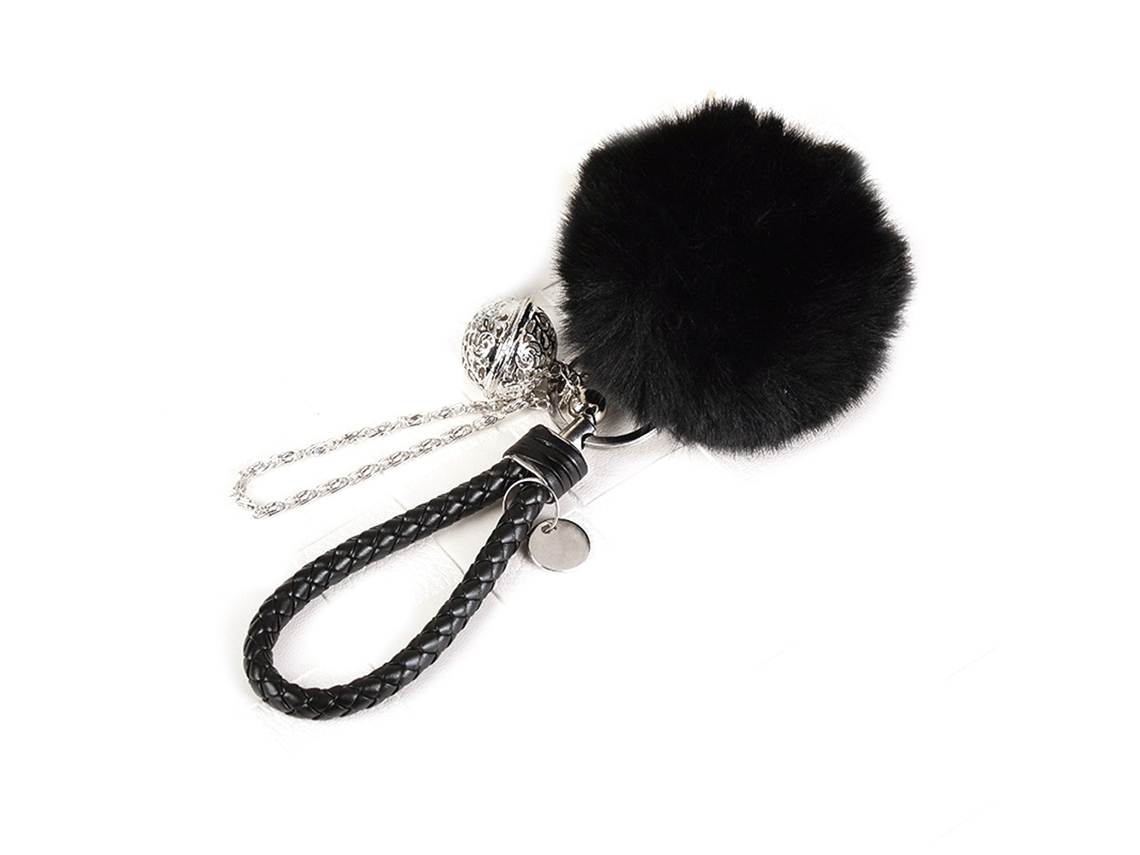 Chaveiro De Bolsa Com Pingente De Sino E Laço