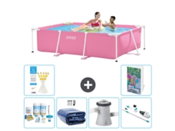 Piscina com Estrutura Retangular 220x150x60 Cm 5 peças S165 INTEX