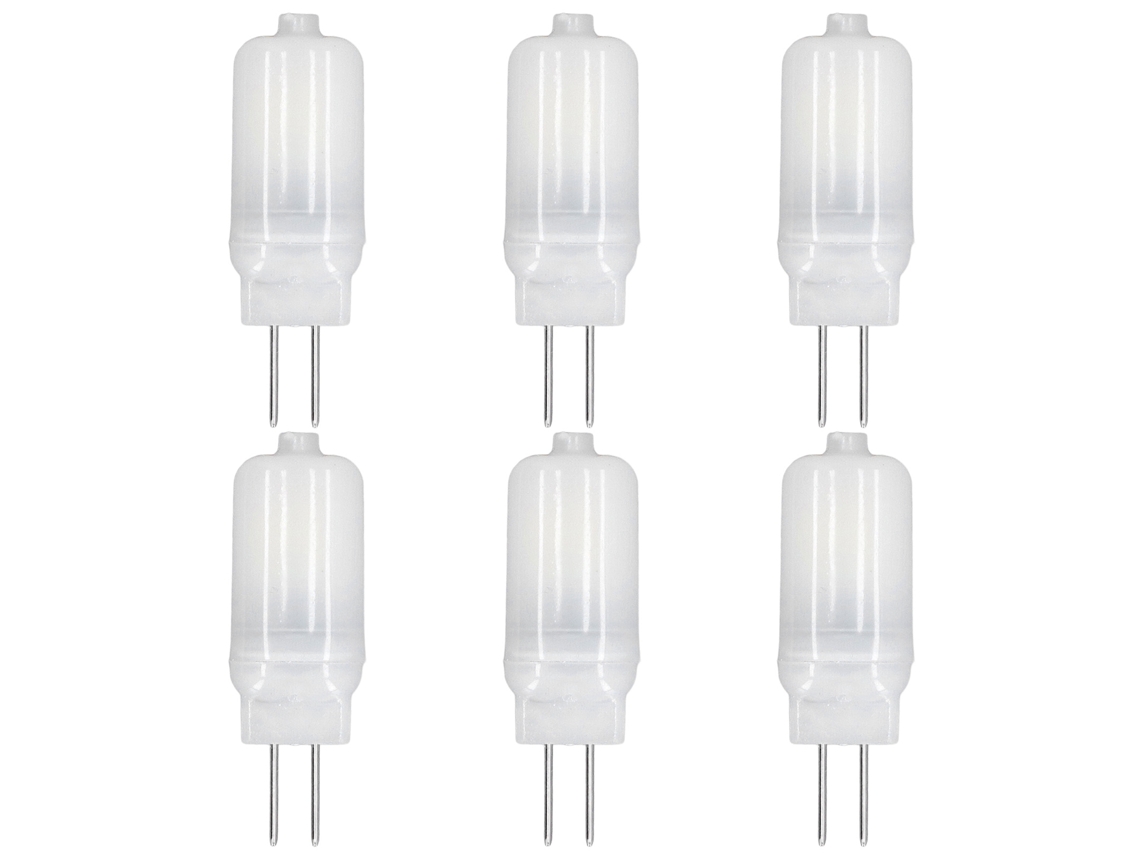 Lâmpada LED G4 12V 3W 360° dissipação de calor branco frio 6pcs | S/MARCA