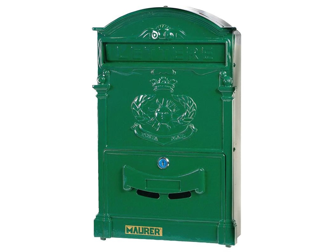 Caixa de Correio MAURER Verde Alumínio 41 X 26 X 8 cm