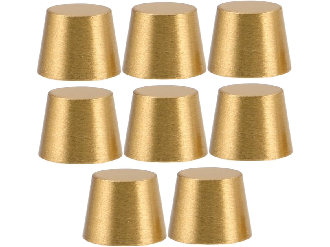 Garneck Conjunto De 8 Pés Elevatórios Latão Para Tábua Corte, 10mm, Latão Puro, Para Móveis E Eletrodomésticos De