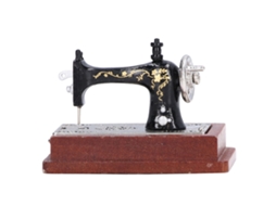 Primerox máquina de Costura Miniatura 1:12 Retrô para Casinha de Bonecas Acessório Decorativo