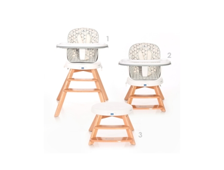 Cadeira de Refeição  3 Em 1 Napoli Grey Hexagons (48 x 38 x 84 cm)