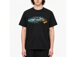 Rockinstone Back To The Future Movie Time Painting 1 Black Adult T-shirt Size:xl