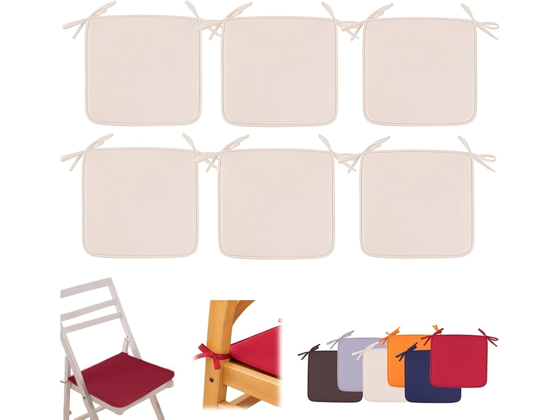 Almofadas Genéricas Quadradas Para Cadeiras De Jardim, 40x 40cm, Almofadas Para Assento Externo Bancos De Bistrô E Pátio