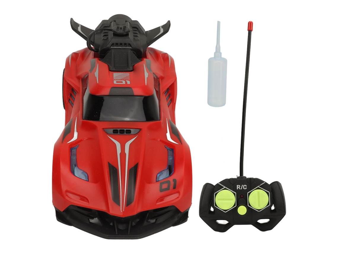 Carro De Controle Remoto Elétrico Com Spray Resina Sintética Alto Velocidade Corrida Esportiva Brinquedo Vermelho