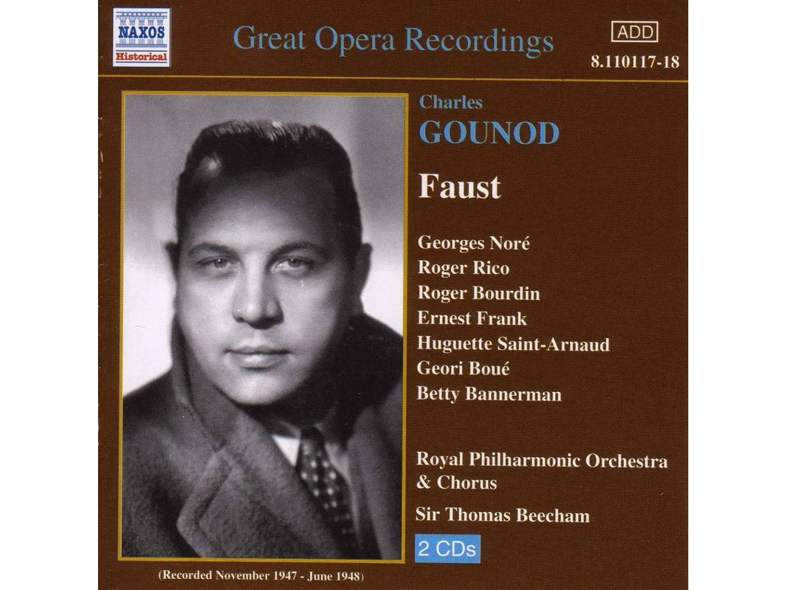 CD Noré/Rico/Boué/Beecham/RPO - Faust (2CDs)