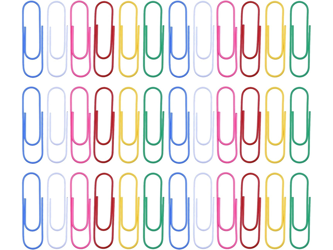 Conjunto De 60 Clipes Papel Revestidos Plástico Em Várias Cores 6 Tons X 10 R 3, 94 Organização De Documentos