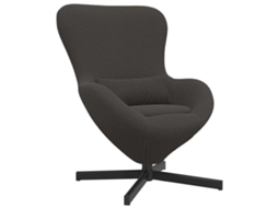 Maison Exclusive - Cadeira Ovo Cinza Escuro 63 X 73 X 90 Cm Tecido