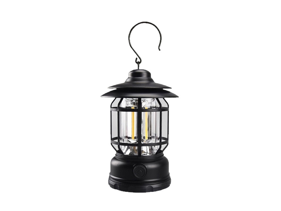 Lanterna Portátil de Campismo Vintage Recarregável, com Regulação Contínua, Resistente À Água Ipx4 e Pega Metálica, Ideal para Exterior STELASPLEN