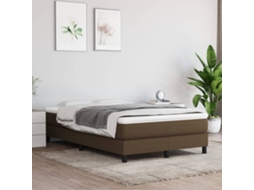 Vidaxl Colchão De Molas Ensacadas Firmeza Média 120x200x20 Cm Tecido Castanho-escuro