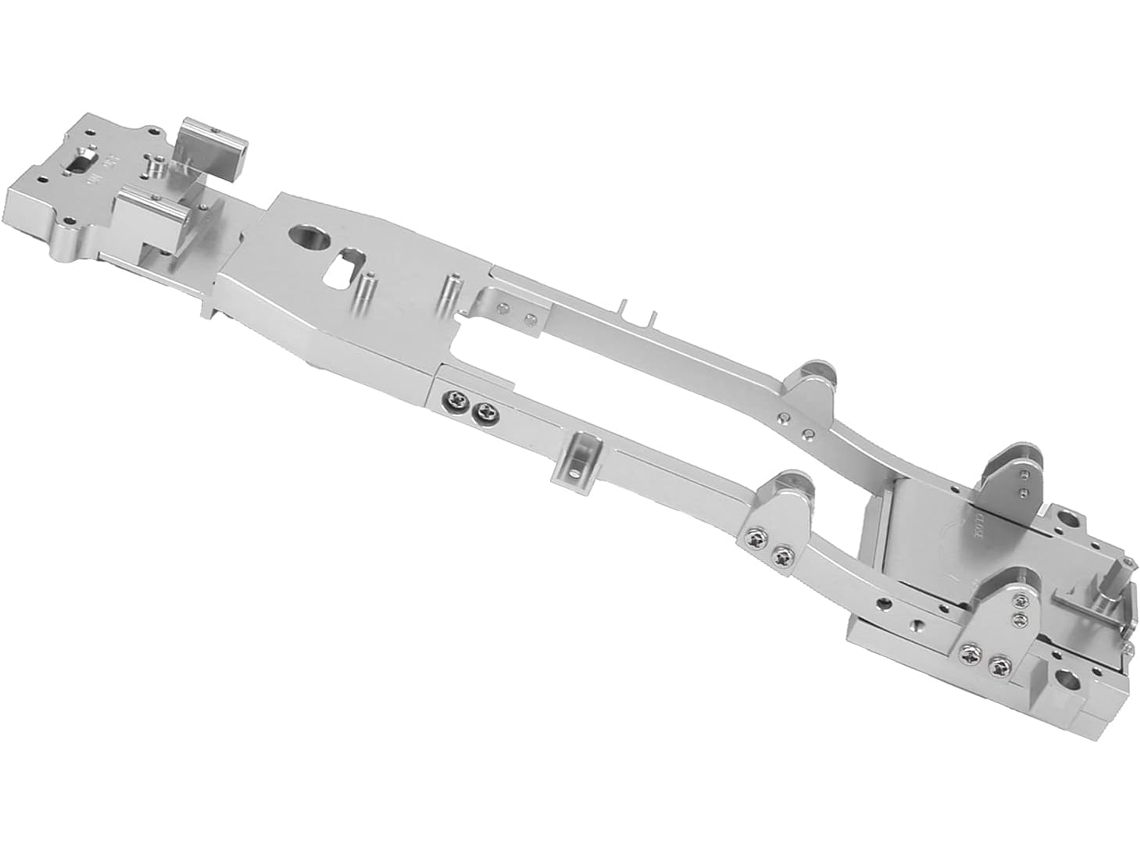 Chassi de Metal Cnc, 1 Unidade para o Wpl D12 Rc SFUSHOS (prateado)